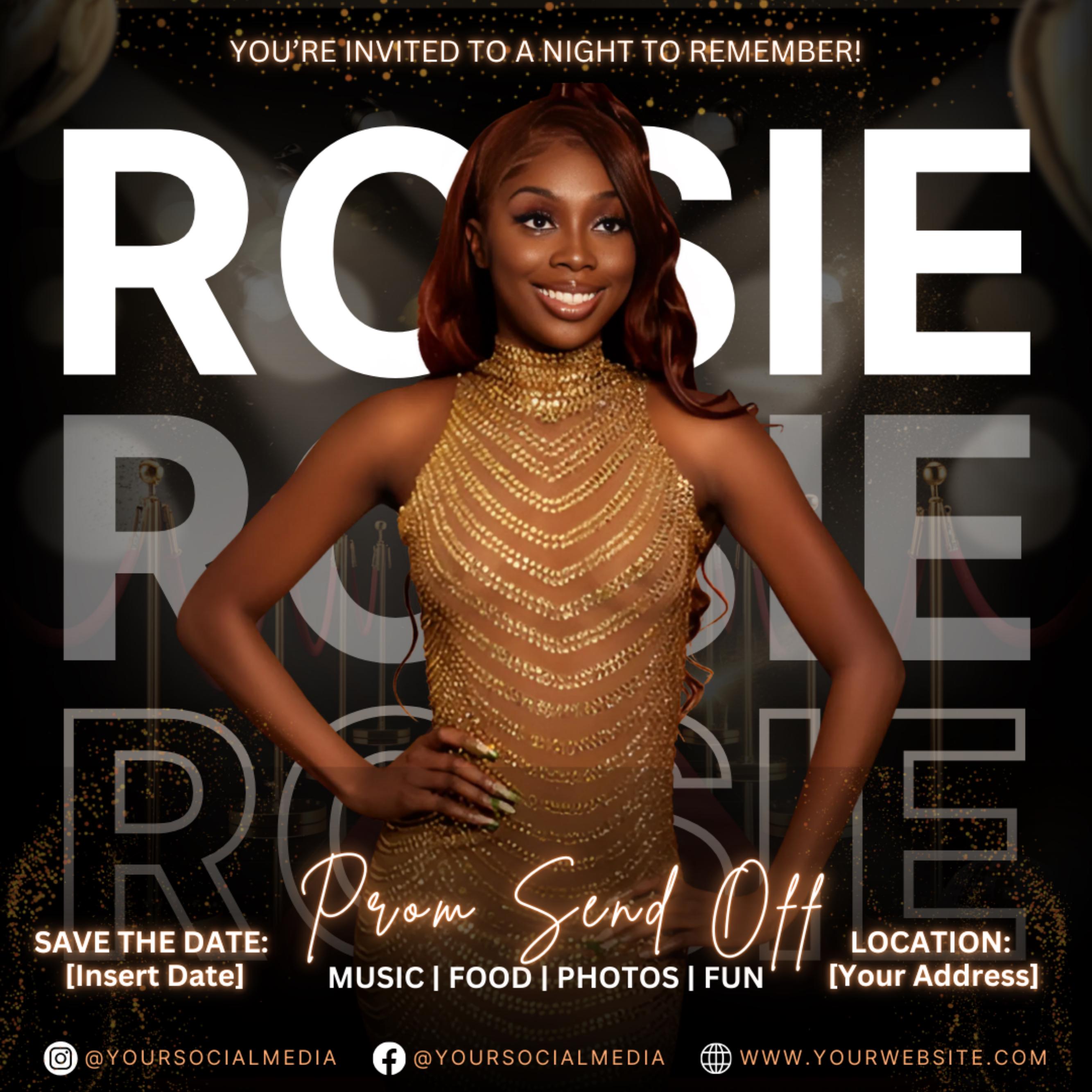 Prom Invitation, Prom Send Off Flyer, Prom Invitation Flyer, Prom Flyer, Prom Invite Flyer,Prom Party Invite,Canva Template,instant download