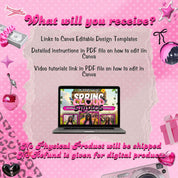 Spring Booking Flyer, Spring Sale, Spring Break Sale Flyer, DIY Flyer Template Design, Spring Flyer, Hair Lash Nail Makeup Braids Wigs Canva