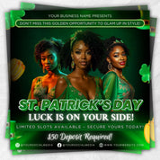 Saint Patrick's Day Bookings Flyer, March Specials Beauty Flyer, March Booking Flyer, St. Patrick's Day Flyer, Canva Template