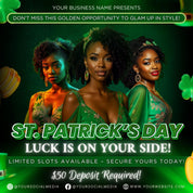 Saint Patrick's Day Bookings Flyer, March Specials Beauty Flyer, March Booking Flyer, St. Patrick's Day Flyer, Canva Template