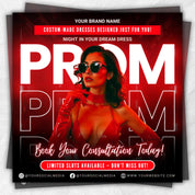 Prom Dress Flyer, Prom Flyer, Prom Flyer Template, Prom Dress flyer Template ,Prom Fashion Flyer,Prom Party Celebration Flyer Canva Template
