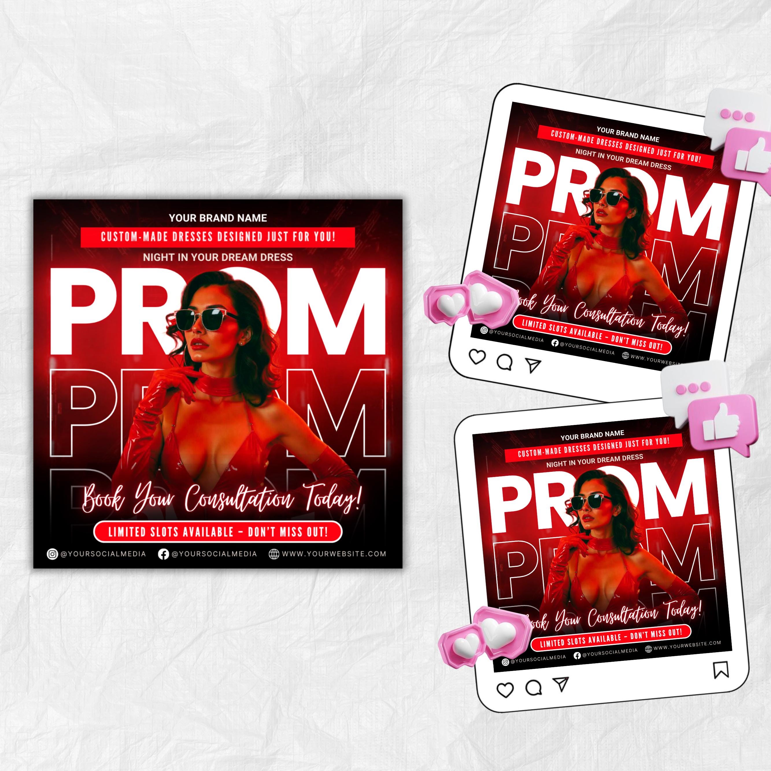 Prom Dress Flyer, Prom Flyer, Prom Flyer Template, Prom Dress flyer Template ,Prom Fashion Flyer,Prom Party Celebration Flyer Canva Template
