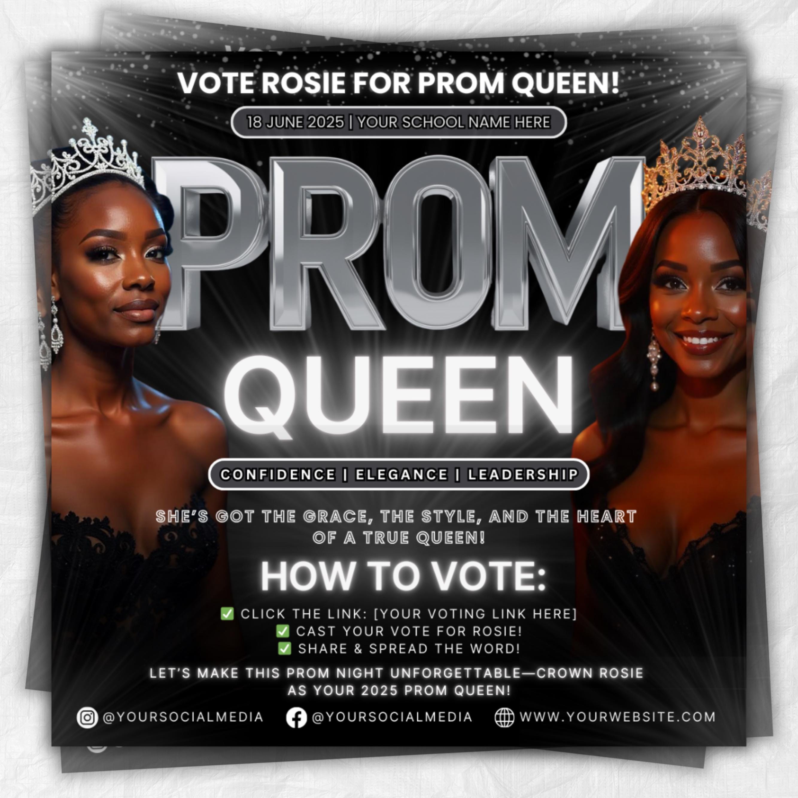 Prom Invitation, Prom Send Off Flyer, Prom Invitation Flyer, Prom Flyer, Prom Invite Flyer,Prom Party Invite,Canva Template,Instant download