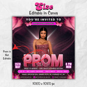 Prom Invitation, Prom Send Off Flyer, Prom Invitation Flyer, Prom Flyer, Prom Invite Flyer,Prom Party Invite,Canva Template,instant download