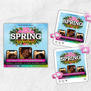 Spring Booking Flyer, Spring Sale, Spring Break Sale Flyer, DIY Flyer Template Design, Spring Flyer, Hair Lash Nail Makeup Braids Wigs Canva