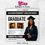 Editable Graduation Invitation Flyer, Graduation Party, Class Of 2025 Flyer, Graduate Flyer,Graduation Party, Graduation Invitation Template