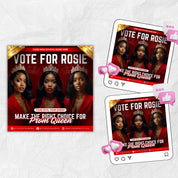 Vote Prom Queen Flyer, Prom Flyer, Prom Queen Campaign, Prom Queen Flyer, Campaign Flyer, High School Class of 2025, Homecoming Queen Flyer