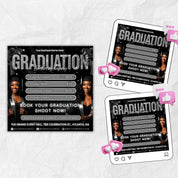 Graduation Photoshoot Flyer, Graduation Photos Flyer, Photographer Flyer, Grad Photo Shoot Flyer, Graduation Season Flyer, Canva Template,