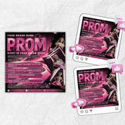 Prom Dress Flyer, Prom Flyer, Prom Flyer Template, Prom Dress flyer Template ,Prom Fashion Flyer,Prom Party Celebration Flyer Canva Template