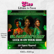 Saint Patrick's Day Bookings Flyer, March Specials Beauty Flyer, March Booking Flyer, St. Patrick's Day Flyer, Canva Template