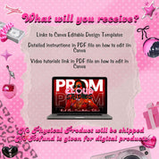 Prom Dress Flyer, Prom Flyer, Prom Flyer Template, Prom Dress flyer Template ,Prom Fashion Flyer,Prom Party Celebration Flyer Canva Template