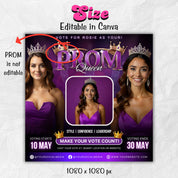 Vote Prom Queen Flyer, Prom Flyer, Prom Queen Campaign, Prom Queen Flyer, Campaign Flyer, High School Class of 2025, Homecoming Queen Flyer