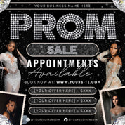 Prom Makeup Specials Flyer, Prom Makeup Artist Flyer, Prom Queen MUA Flyer, Prom Appointments Bookings,Social Media Instagram Canva Template