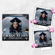 Graduate Flyer, Graduation Party, Graduation Invitation, Grad She Did It Party, Class Of 2025 Flyer, Grad Announcement Flyer, Canva Template
