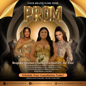 Prom Dress Flyer, Prom Fashion Flyer, Prom Flyer, Prom Flyer Template, Prom Dress flyer Template, Prom Party Dress Flyer Canva Template