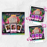 Spring Booking Flyer, Spring Sale, Spring Break Sale Flyer, DIY Flyer Template Design, Spring Flyer, Hair Lash Nail Makeup Braids Wigs Canva