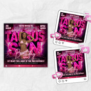 Taurus Season Party Flyer, Birthday Szn Flyer, Taurus Invitation Flyer, Taurus Birthday Event, Social Media Flyer, Premade Flyer Template