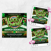 March Booking Flyer, St. Patricks Day Flyer, March Books, March Madness Flyer Nail Booking Flyer,Makeup Flyer Lash Tech Flyer,Canva Template