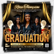 Graduate Flyer, Graduation Party, Graduation Invitation, Grad She Did It Party, Class Of 2025 Flyer, Grad Announcement Flyer, Canva Template