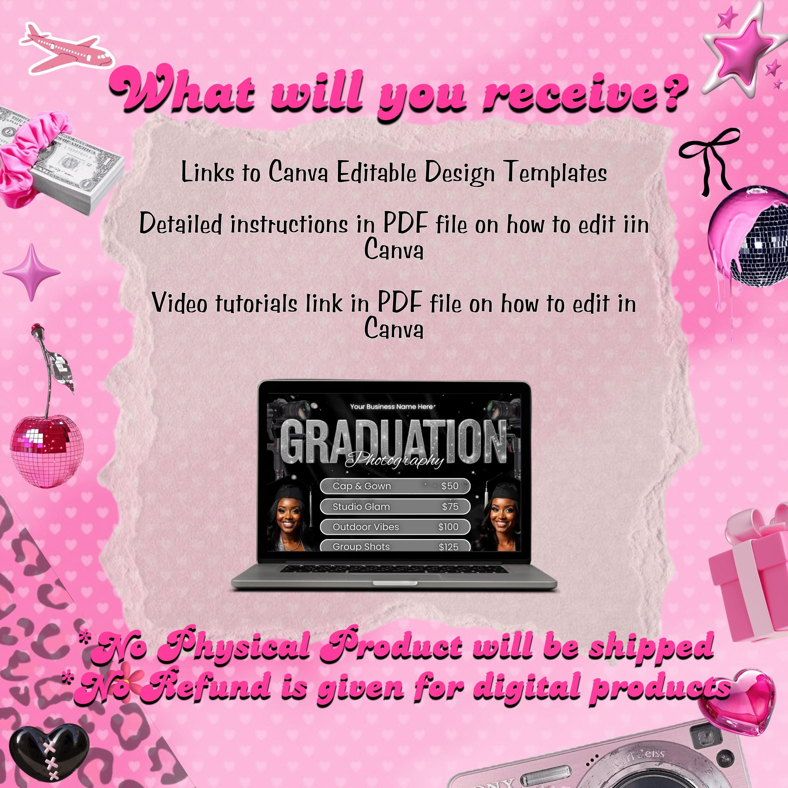 Graduation Photoshoot Flyer, Graduation Photos Flyer, Photographer Flyer, Grad Photo Shoot Flyer, Graduation Season Flyer, Canva Template,