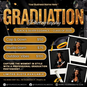 Graduation Photoshoot Flyer, Graduation Photos Flyer, Photographer Flyer, Grad Photo Shoot Flyer, Graduation Season Flyer, Canva Template,