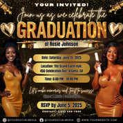 Graduate Flyer, Graduation Party, Graduation Invitation, Grad She Did It Party, Class Of 2025 Flyer, Grad Announcement Flyer, Canva Template