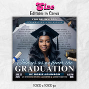 Graduate Flyer, Graduation Party, Graduation Invitation, Grad She Did It Party, Class Of 2025 Flyer, Grad Announcement Flyer, Canva Template