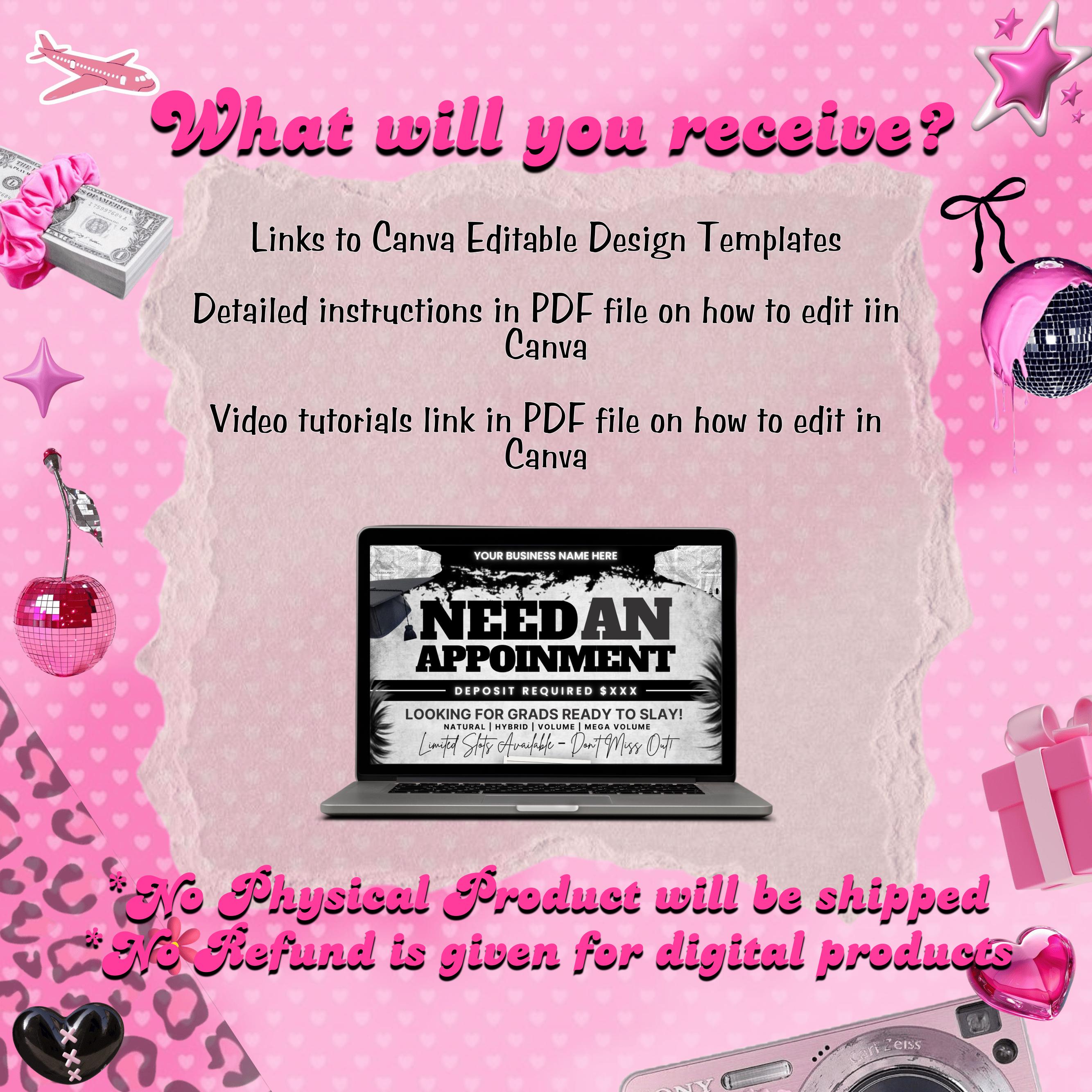 Graduation Booking Flyer, Graduation Special Flyer, Graduation Deals, Grad Books Open, Graduation Nail booking flyer, Hair, Lash Tech Flyer
