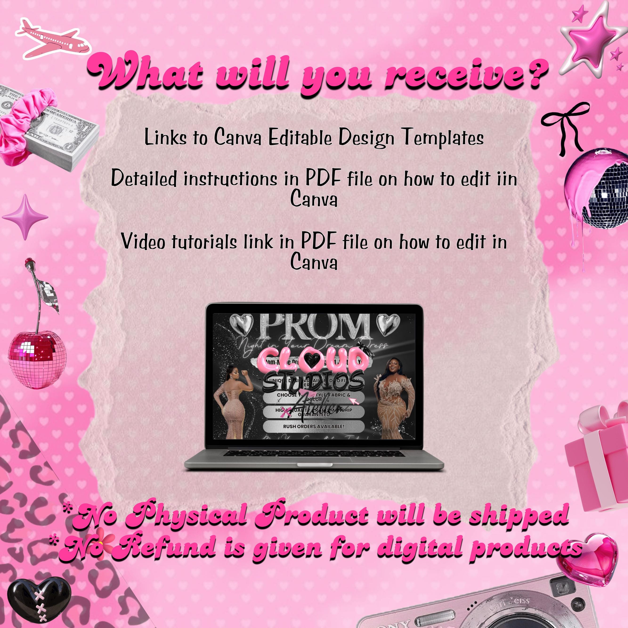Prom Dress Flyer, Prom Flyer, Prom Flyer Template, Prom Dress flyer Template ,Prom Fashion Flyer,Prom Party Celebration Flyer Canva Template