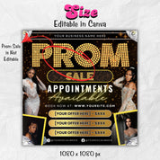 Prom Bookings Flyer, Prom Hair Flyer, Prom Queen MUA Flyer, Prom Flyer, Prom Hairstylist Nails Lashes Makeup MUA Flyer Braids Flyer