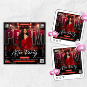 Prom After Party Flyer, College School After Party, Prom Season Flyer, Prom Party Invite, Prom Send Off Party Invitation, Canva Template