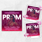 Prom Dress Flyer, Prom Flyer, Prom Flyer Template, Prom Dress flyer Template ,Prom Fashion Flyer,Prom Party Celebration Flyer Canva Template
