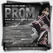 Prom Dress Flyer, Prom Flyer, Prom Flyer Template, Prom Dress flyer Template ,Prom Fashion Flyer,Prom Party Celebration Flyer Canva Template
