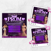 Prom Dress Flyer, Prom Flyer, Prom Flyer Template, Prom Dress flyer Template ,Prom Fashion Flyer,Prom Party Celebration Flyer Canva Template