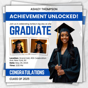 Graduate Flyer, Graduation Party, Graduation Invitation, Grad She Did It Party, Class Of 2025 Flyer, Grad Announcement Flyer, Canva Template