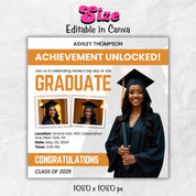 Graduate Flyer, Graduation Party, Graduation Invitation, Grad She Did It Party, Class Of 2025 Flyer, Grad Announcement Flyer, Canva Template