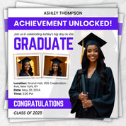 Graduate Flyer, Graduation Party, Graduation Invitation, Grad She Did It Party, Class Of 2025 Flyer, Grad Announcement Flyer, Canva Template