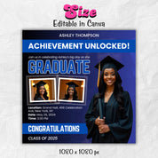 Graduate Flyer, Graduation Party, Graduation Invitation, Grad She Did It Party, Class Of 2025 Flyer, Grad Announcement Flyer, Canva Template