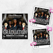 Graduate Flyer, Graduation Party, Graduation Invitation, Grad She Did It Party, Class Of 2025 Flyer, Grad Announcement Flyer, Canva Template