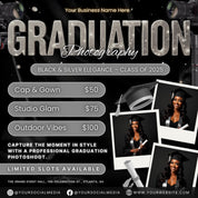 Graduation Photoshoot Flyer, Graduation Photos Flyer, Photographer Flyer, Grad Photo Shoot Flyer, Graduation Season Flyer, Canva Template,