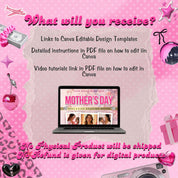 Mother's Day Booking Flyer, DIY Flyer Template, May Bookings flyer, Mother's Day Lash, May Wig, May Nails, May Braids Makeup Nails Lash