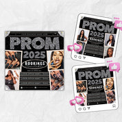 Prom Bookings Flyer, Prom Hair Flyer, Prom Queen MUA Flyer, Prom Flyer, Prom Hairstylist Nails Lashes Makeup MUA Flyer Braids Flyer Canva