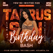 Taurus Season Party Flyer, Birthday Szn Flyer, Taurus Invitation Flyer, Taurus Birthday Event, Social Media Flyer, Premade Flyer Template