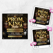 prom king flyer, prom and graduation flyer,vote 4 me prom king flyer,prom party flyer,vote prom king,vote king prom,black& gold king flyer
