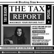 Tax Preparation Flyer, Tax Flyer, Tax Season, Tax Prep Season Flyer, Accountant Flyer, Tax Prep Instagram Template, Tax Preparation Flyer
