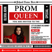 Vote Prom Queen Flyer, Prom Flyer,Prom Queen Campaign Flyer,Prom Queen Flyer,Campaign Flyer,High School Class of 2025,Homecoming Queen Flyer