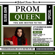 Vote Prom Queen Flyer, Prom Flyer,Prom Queen Campaign Flyer,Prom Queen Flyer,Campaign Flyer,High School Class of 2025,Homecoming Queen Flyer