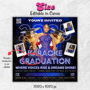 Graduation Party Flyer, Grad Party Invite, Class of 2025, Graduate Invitation, Grad Night Club Flyer, Diy Flyer Template Grad Canva Template
