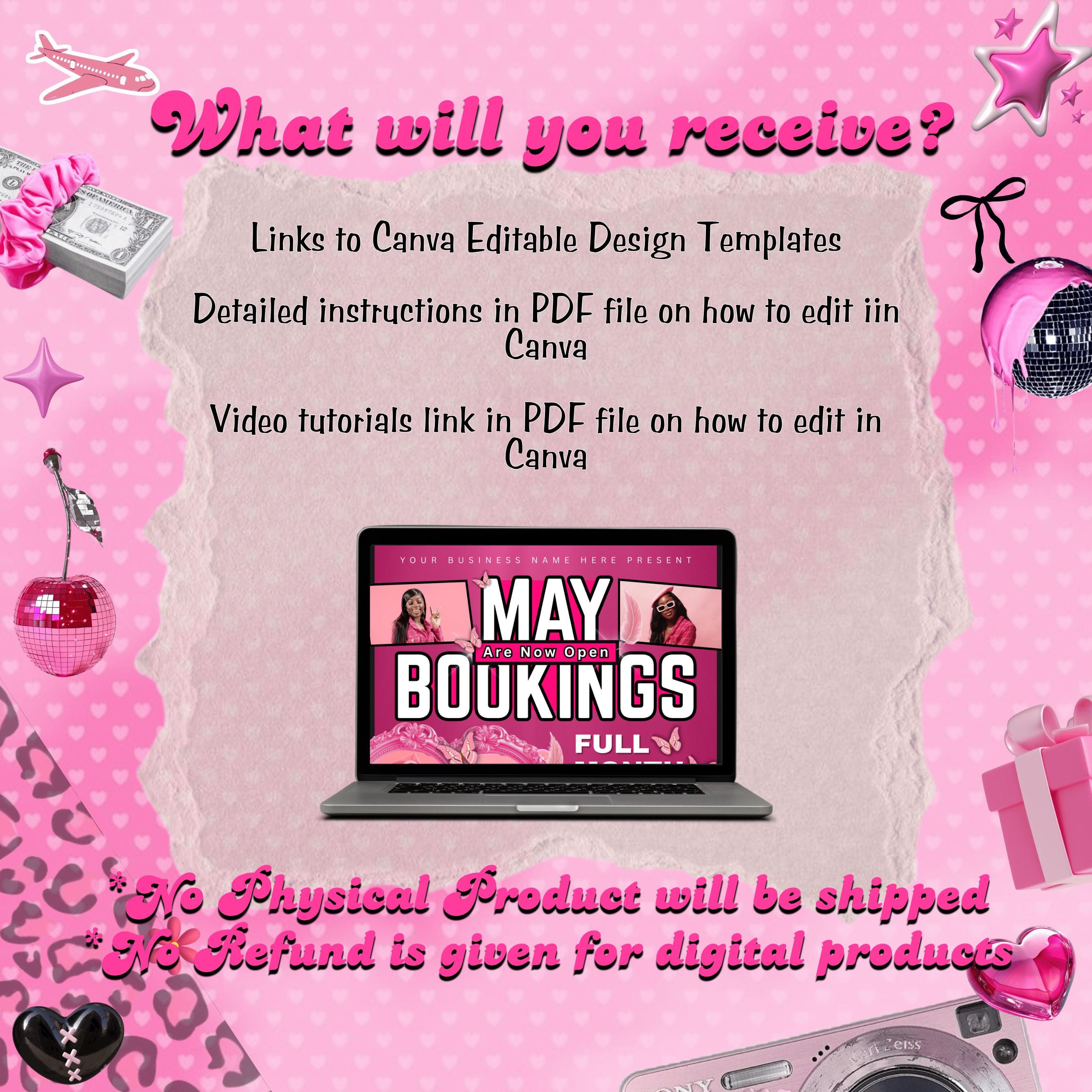 May Bookings Flyer, Mothers day Bookings, Appointments Available, Salon Book Now Hair Lashes MUA, Social Media Flyer,Editable Canva Template