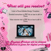Gemini Season Party Flyer, Birthday Szn Flyer, Gemini Invitation Flyer, Gemini Birthday Event, Social Media Flyer, Premade Flyer Template